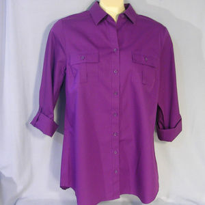 NWT Coldwater Creek Roll-Up Sleeve Blouse